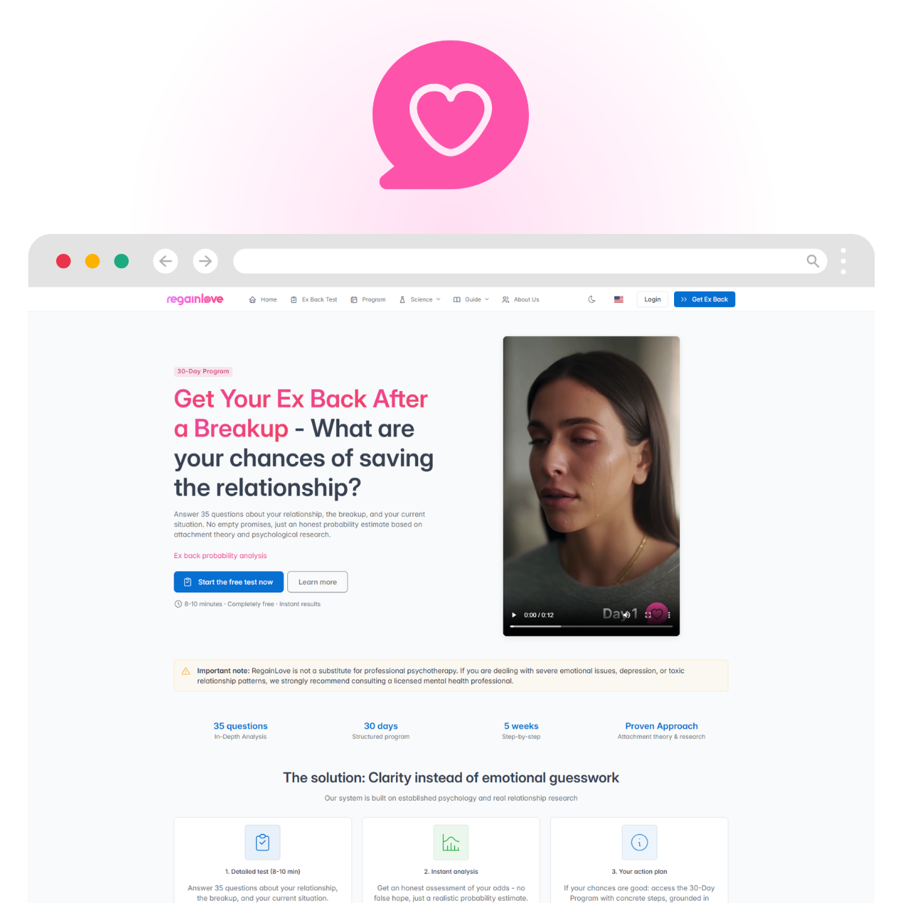 RegainLove.com - Product Image