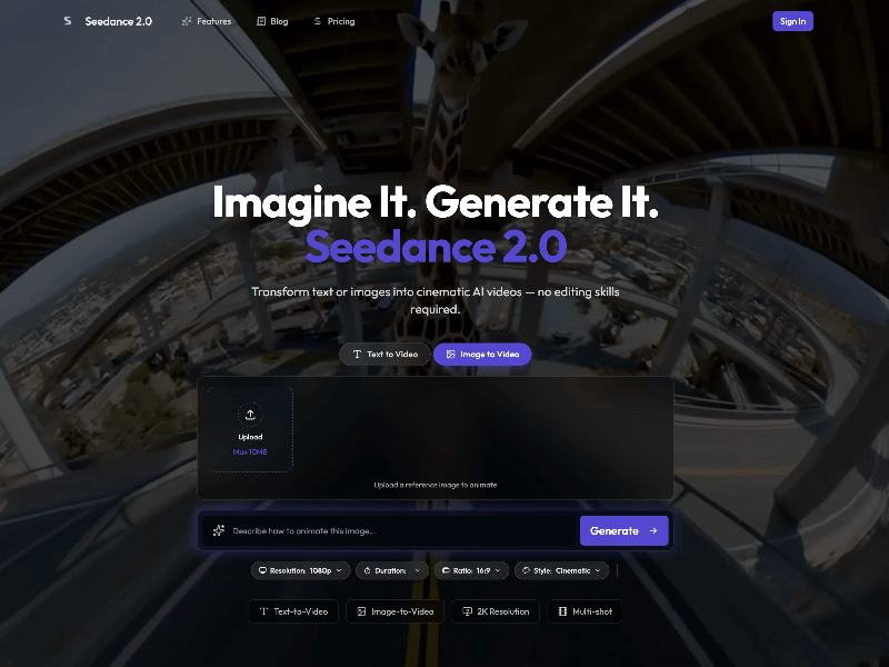 Seedance 2.0 - Product Image