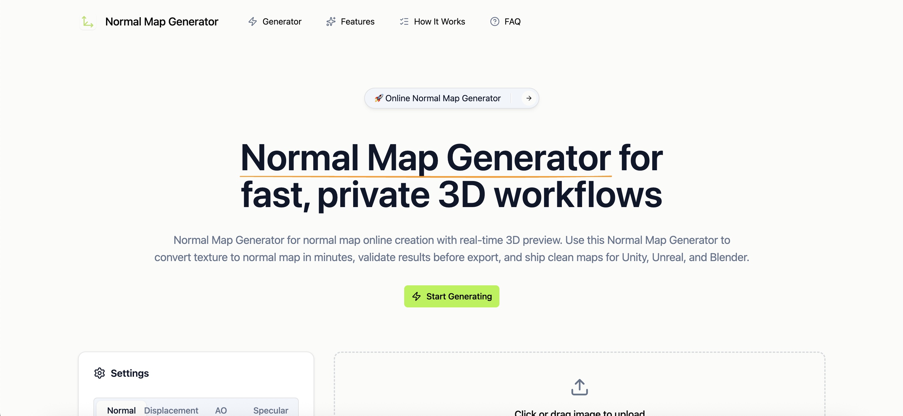 Normal Map Generator Online - Product Image