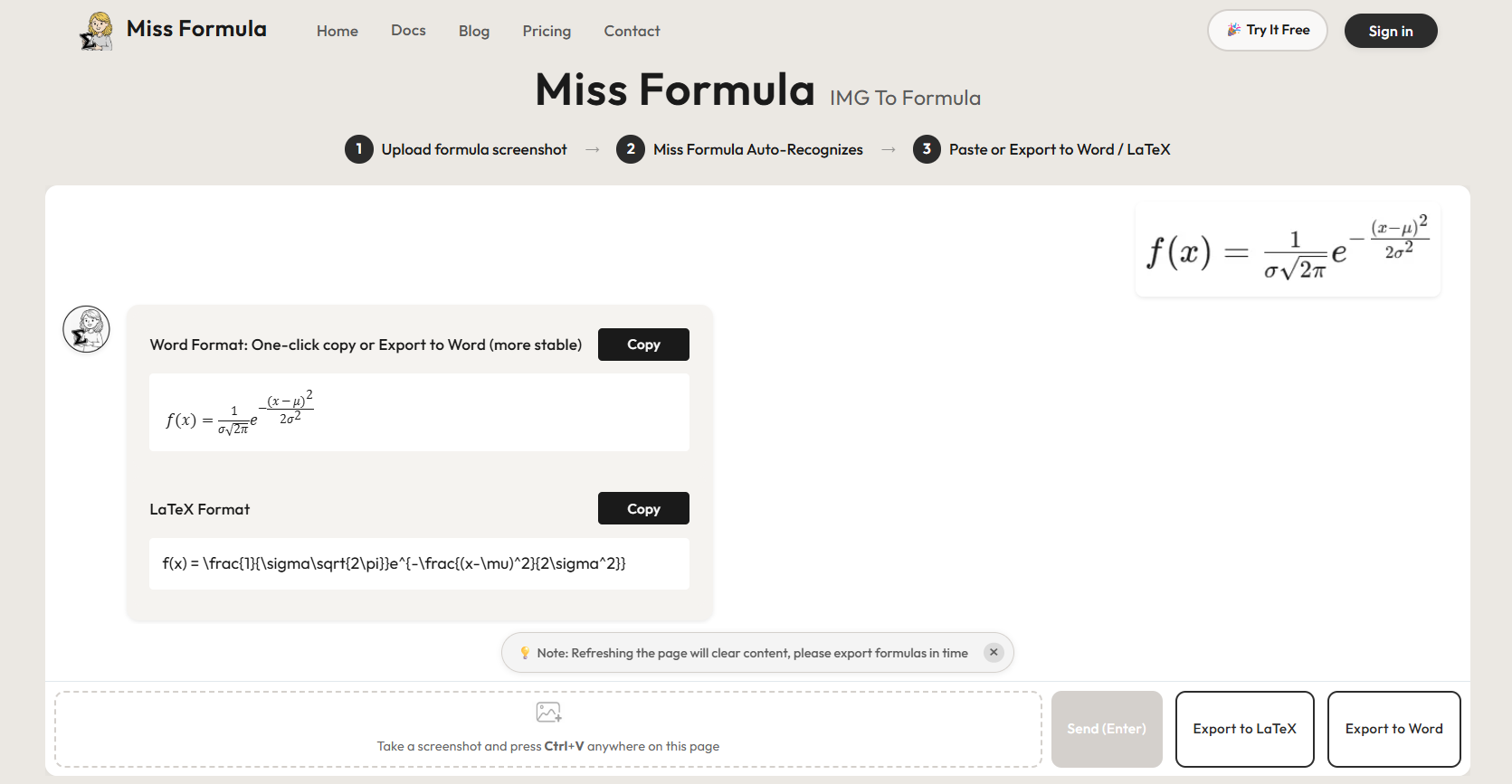 Miss Formula - Product Image