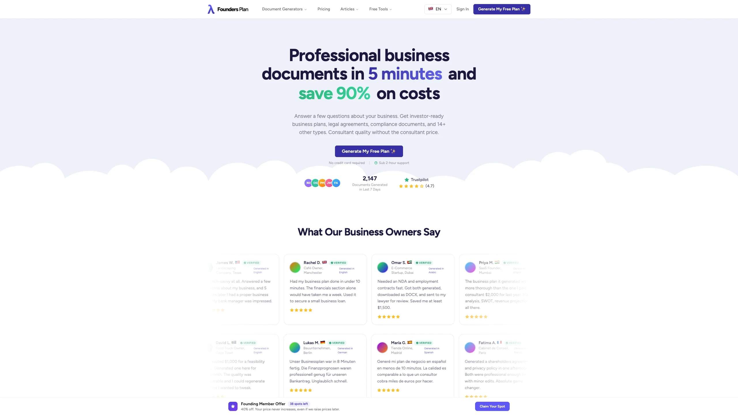 FoundersPlan - Product Image