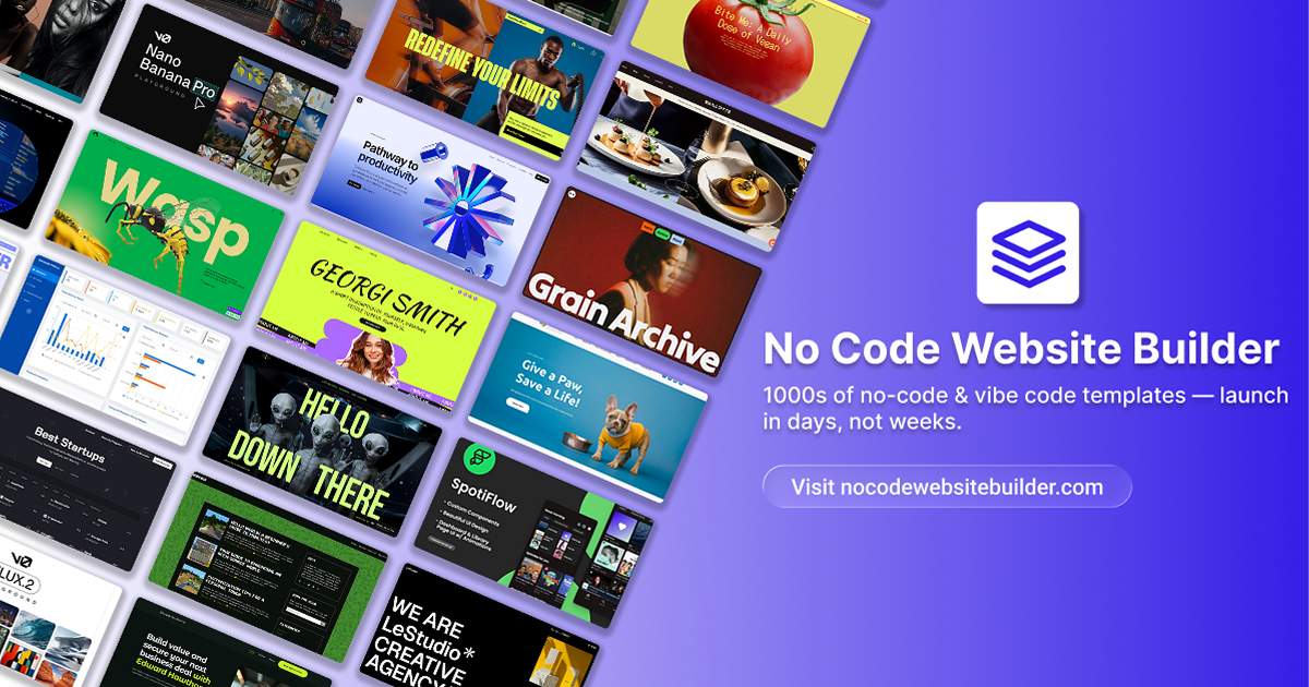 No Code Website Builder - Product Image