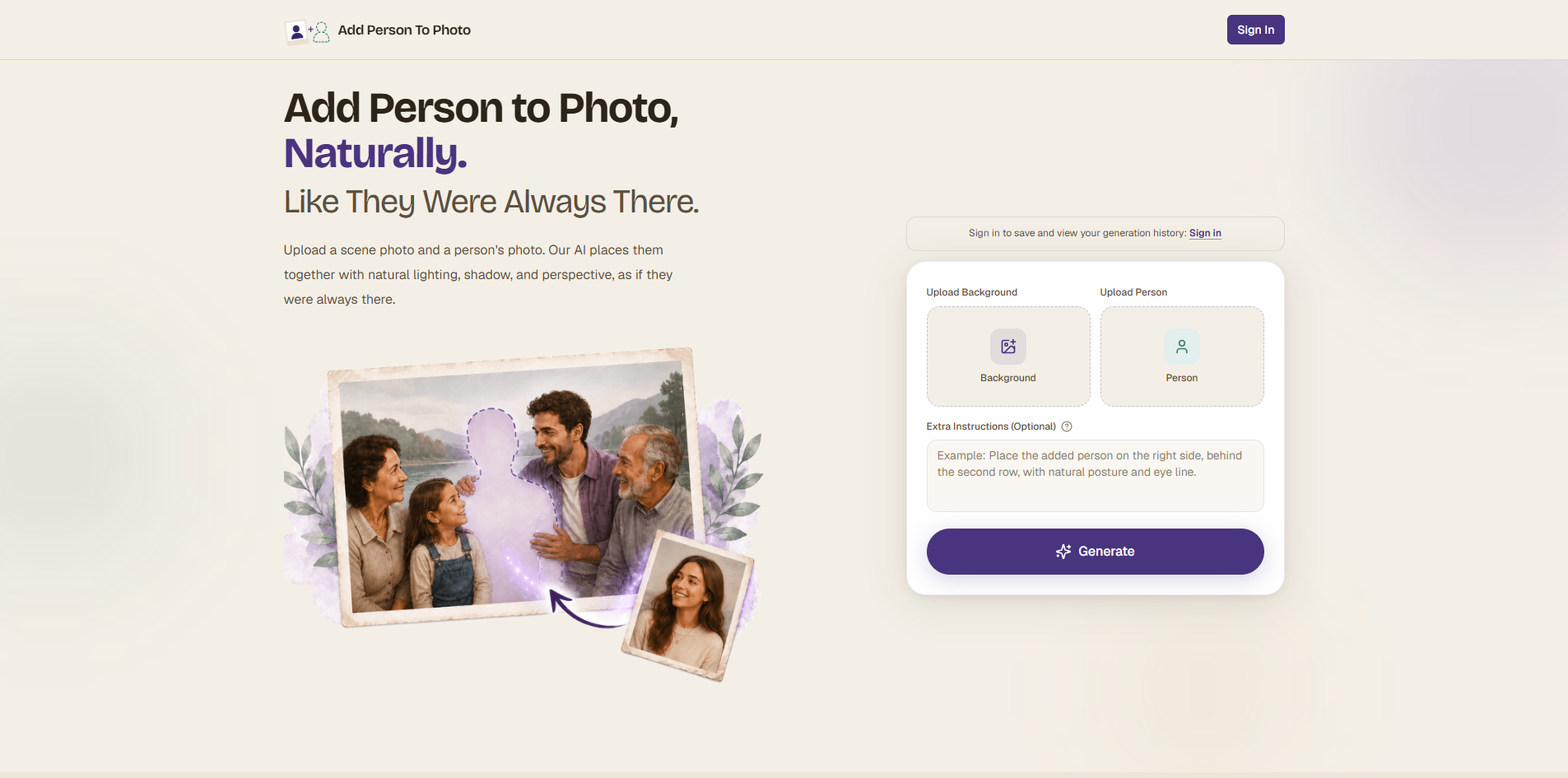 Add Person To Photo - Product Image